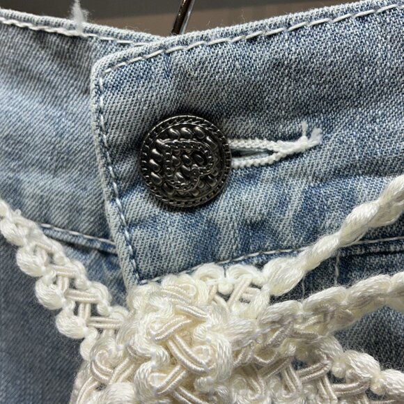 #593❤️POL CARGO JOGGERS 100% COTTON WITH CROCHETED OVERLAY POCKETS - Picture 9 of 13